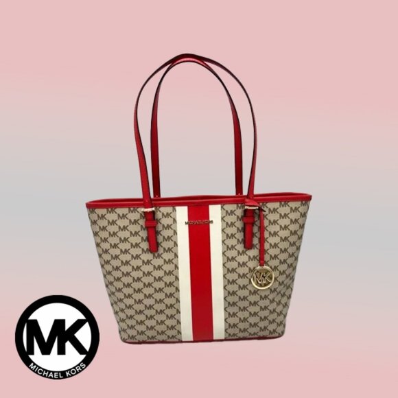 Michael Kors Handbags - Michael Kors Jet Set Center Stripe Tote